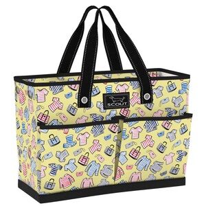 Scout Yellow Tote Bag with Clothing Print